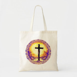 Beautifully Detailed Christian Cross Tote Bag