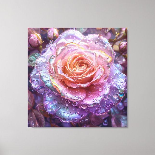 Beautifully detailed rose canvas print (Front)