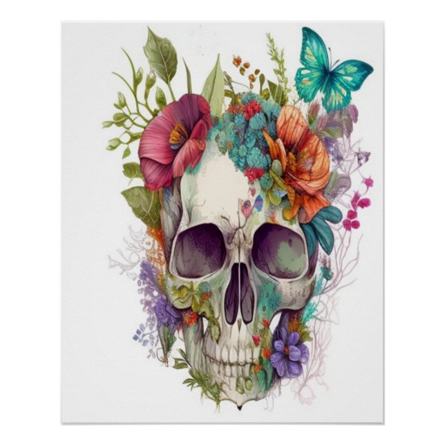  beautifully detailed sugar skull  poster (Front)