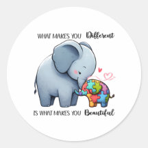 "Beautifully Different – Autism Awareness Stickers