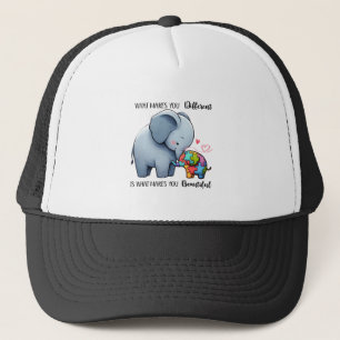 "Beautifully Different – Autism Elephant Hat" Trucker Hat