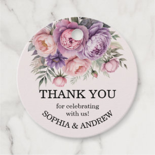 Beautifully Elegant Floral Thank You Tags for Wedd