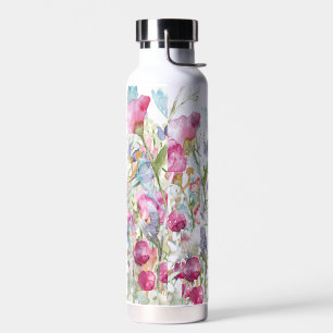 Beautifully Hand Painted Floral Print Water Bottle