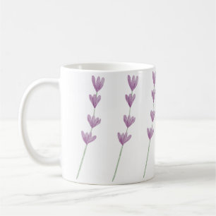Beautifully Hand Painted Purple Wild Flowers Coffee Mug