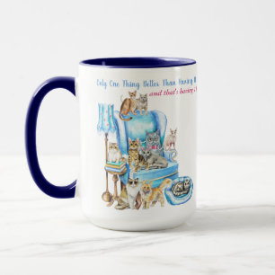 Beautifully Illustrated Crazy Cat Lady Customised Mug