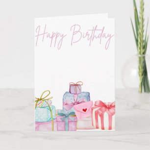 Beautifully illustrated gifts stack card