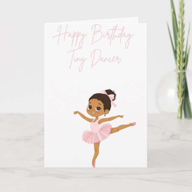 Beautifully illustrated Little Ballerina  Invitation (Front)