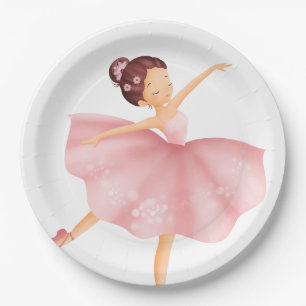 Beautifully illustrated "little Ballerina"  Paper Plate