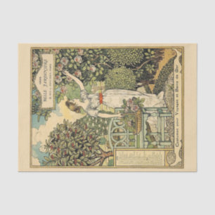 Beautifully illustrated vintage Jardinière 1896 Tissue Paper