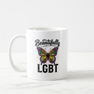 Beautifully LGBT Butterfly Vintage Pride Shirt_1 Coffee Mug