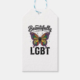 Beautifully LGBT Butterfly Vintage Pride Shirt_1 Gift Tags