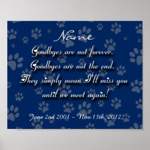 Beautifully Personalised Dog or Cat Memorial Poster