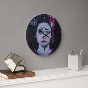 Beautifully Sad Painting by Alfred Fox Large Clock