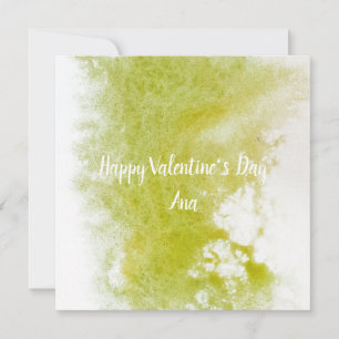 Beautifully soft yellow watercolors holiday card