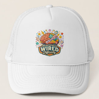 Beautifully Wired Differently Neurodivergent ADHD Trucker Hat