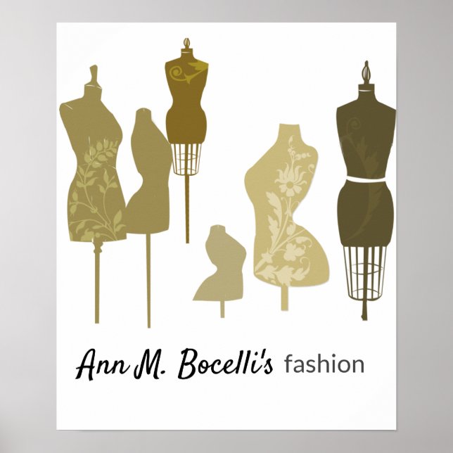 Beautify Your Craft  Sewing Room Vintage Mannequin Poster (Front)