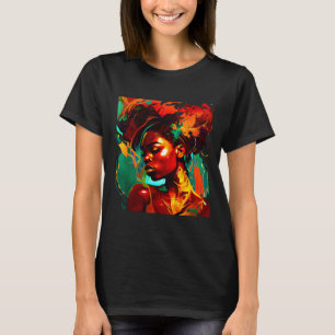 Beautuful black art african american woman T-Shirt