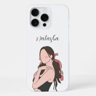 Beauty Aesthetic Girl Customisable iPhone 16 Pro Max Case