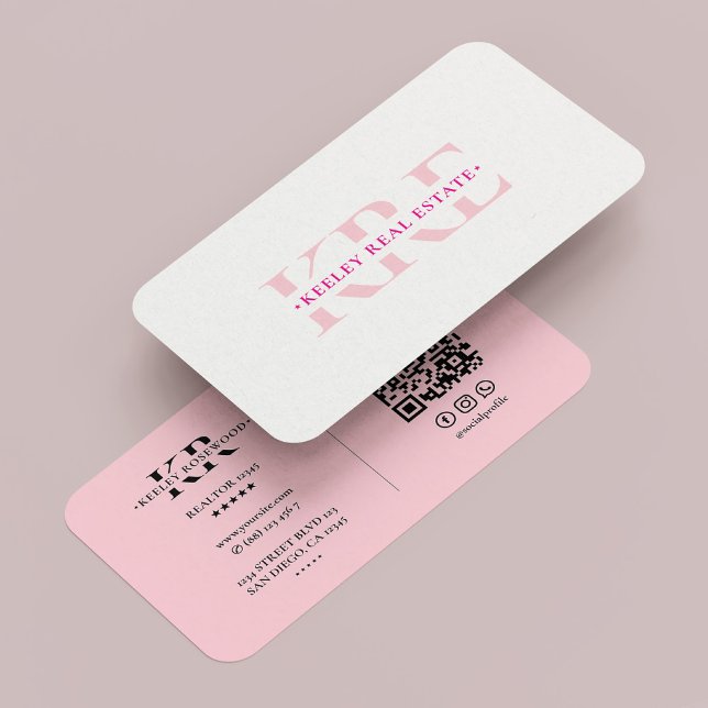 Beauty Aesthetic Pastel Pink Modern Business Card (Beauty Aesthetic Pastel Pink Modern Business Card
)