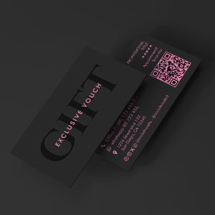 Beauty Aesthetic Pink Black Reward Gift Business Card