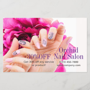 Beauty Aesthetician Manicure Nail Salon Price List Flyer