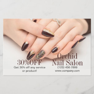 Beauty Aesthetician Manicure Nail Salon Price List Flyer
