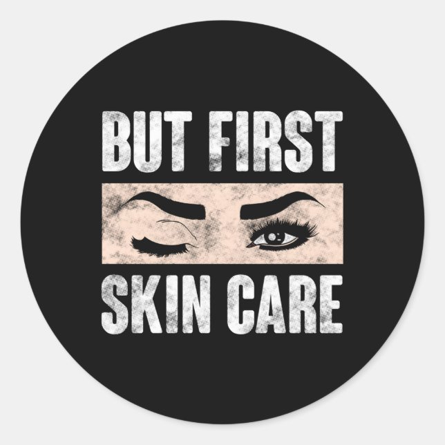 Beauty Aesthetician Skin Care Classic Round Sticker (Front)