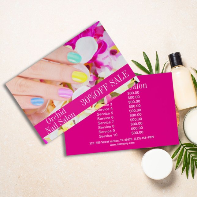 Beauty Aesthetician SPA Nail Salon Price Lists Flyer (Beauty Esthetician SPA Nail Salon Price Lists Flyer)