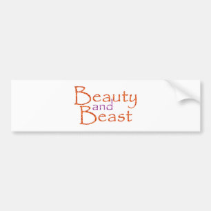 Beauty and Beast Bumper Sticker