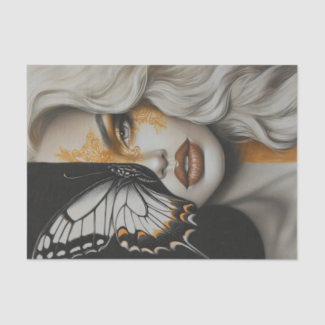 Beauty and Butterflies Blonde Edition25 Tissue Paper (Front)