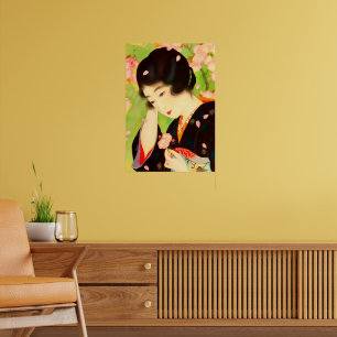 Beauty and Cherry Blossoms Chigusa Kitani Poster