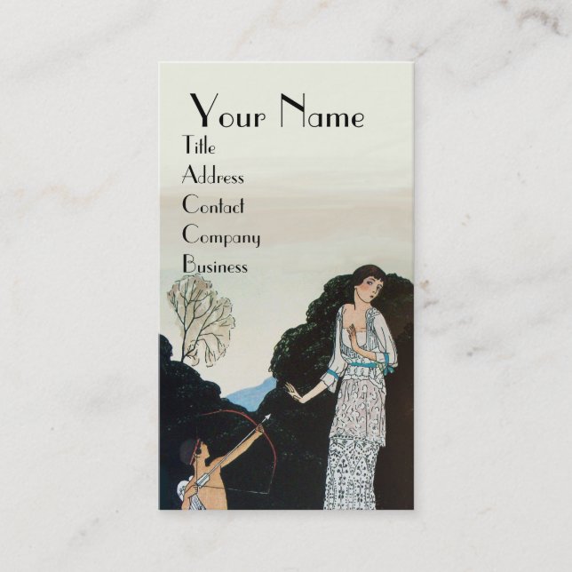 BEAUTY AND CUPID -  FASHION DESIGNER MAKEUP ARTIST BUSINESS CARD (Front)