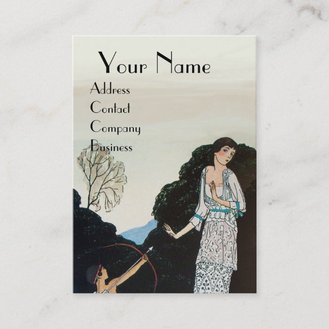 BEAUTY AND CUPID -  FASHION DESIGNER MAKEUP ARTIST BUSINESS CARD (Front)