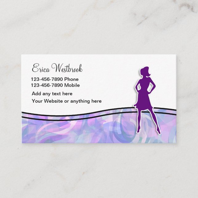 Beauty And Fashion Modern Business Card (Front)