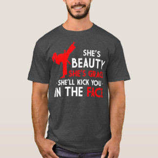 Beauty and Grace Girls Martial Arts TKD Karate T-Shirt