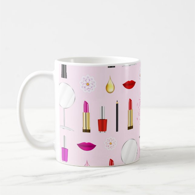 Beauty and makeup coffee mug (Left)