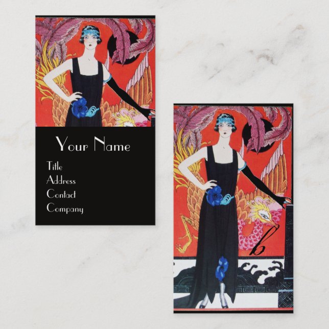BEAUTY AND PHOENIX,FASHION DESIGNER MAKE UP ARTIST BUSINESS CARD (Front/Back)
