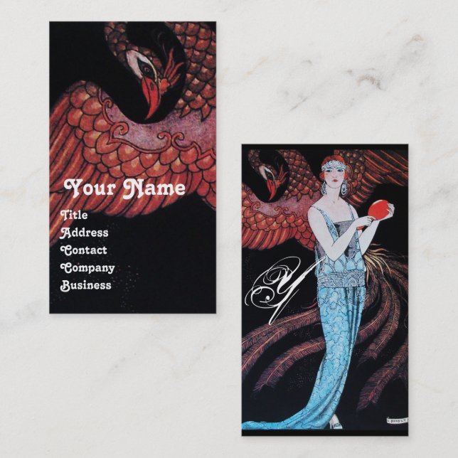 BEAUTY AND PHOENIX,FASHION DESIGNER MAKE UP ARTIST BUSINESS CARD (Front/Back)