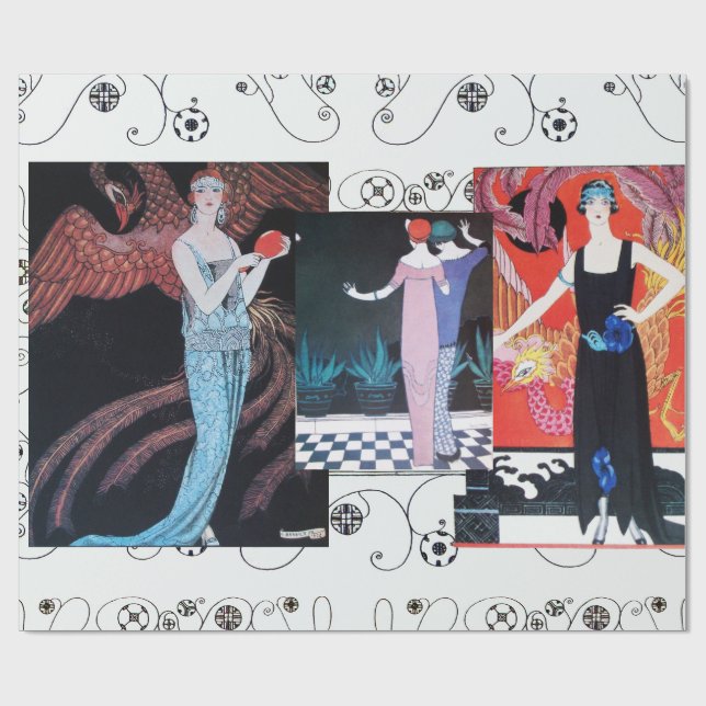 BEAUTY AND PHOENIX,FASHION DESIGNER MAKE UP ARTIST WRAPPING PAPER (Flat)