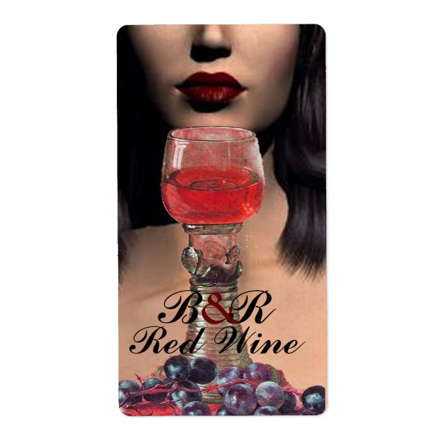 BEAUTY AND RED WINE GLASS Wine Tasting Party (Front)