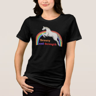 beauty and strength women an men classic 2025 Tri-Blend shirt