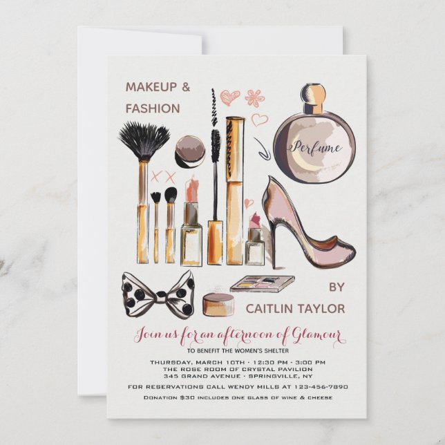Beauty and Style Invitation (Front)