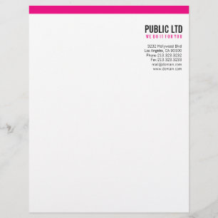 Beauty and Style Pink Custom Letterhead