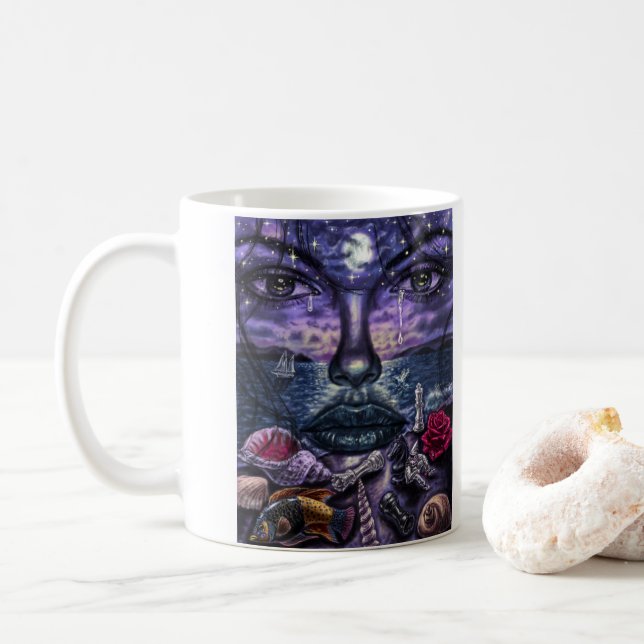 Beauty and the Beach Coffee Mug (With Donut)
