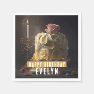 Beauty and the Beast Birthday Cake - Napkin