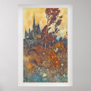 Beauty and the Beast by Edmund Dulac Vintage Fine Poster