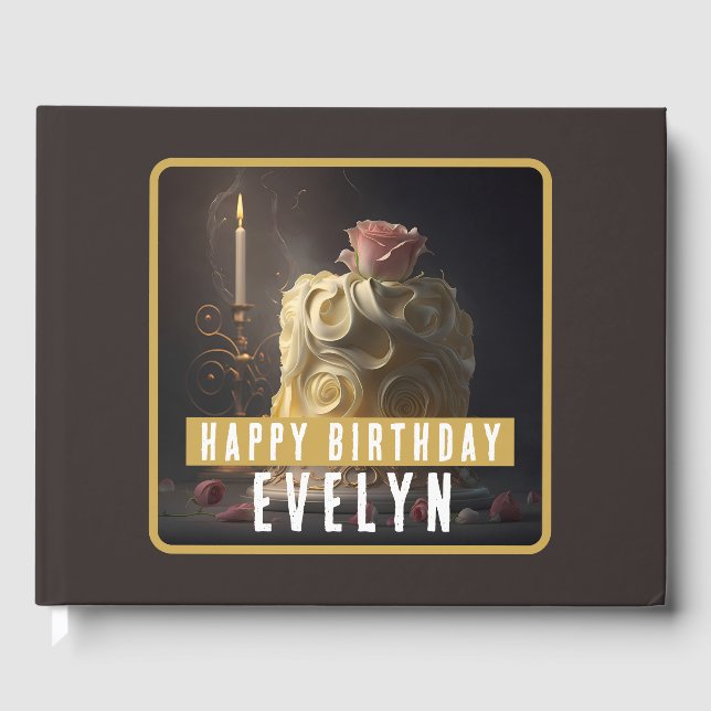 Beauty and the Beast Cake -  Birthdays Guest Book (Front)