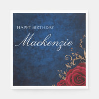 Beauty and the Beast Red Roses Custom Name