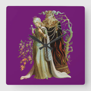 Beauty and the Beast Square Wall Clock