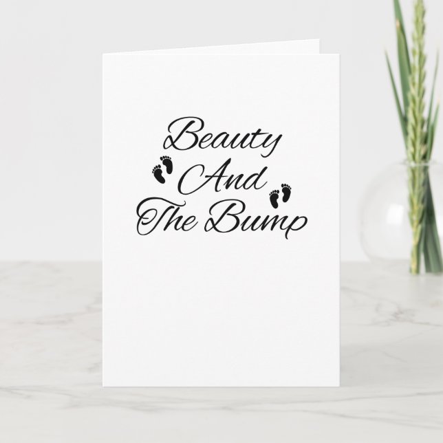 Beauty And The Bump Maternity Pregnancy Announcement (Front)
